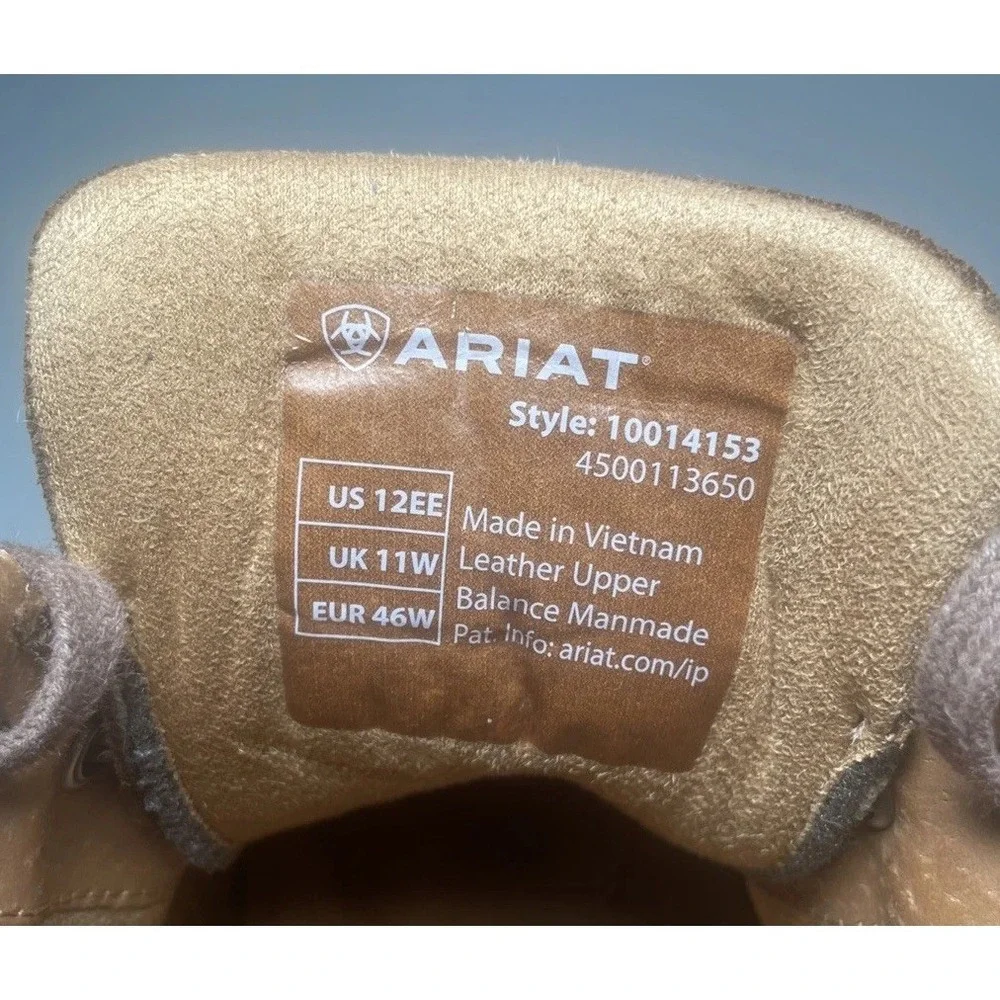 ARIAT LOOKOUT Distressed Leather Moc‎ Toe Chukka Boots Men's US 12 EE